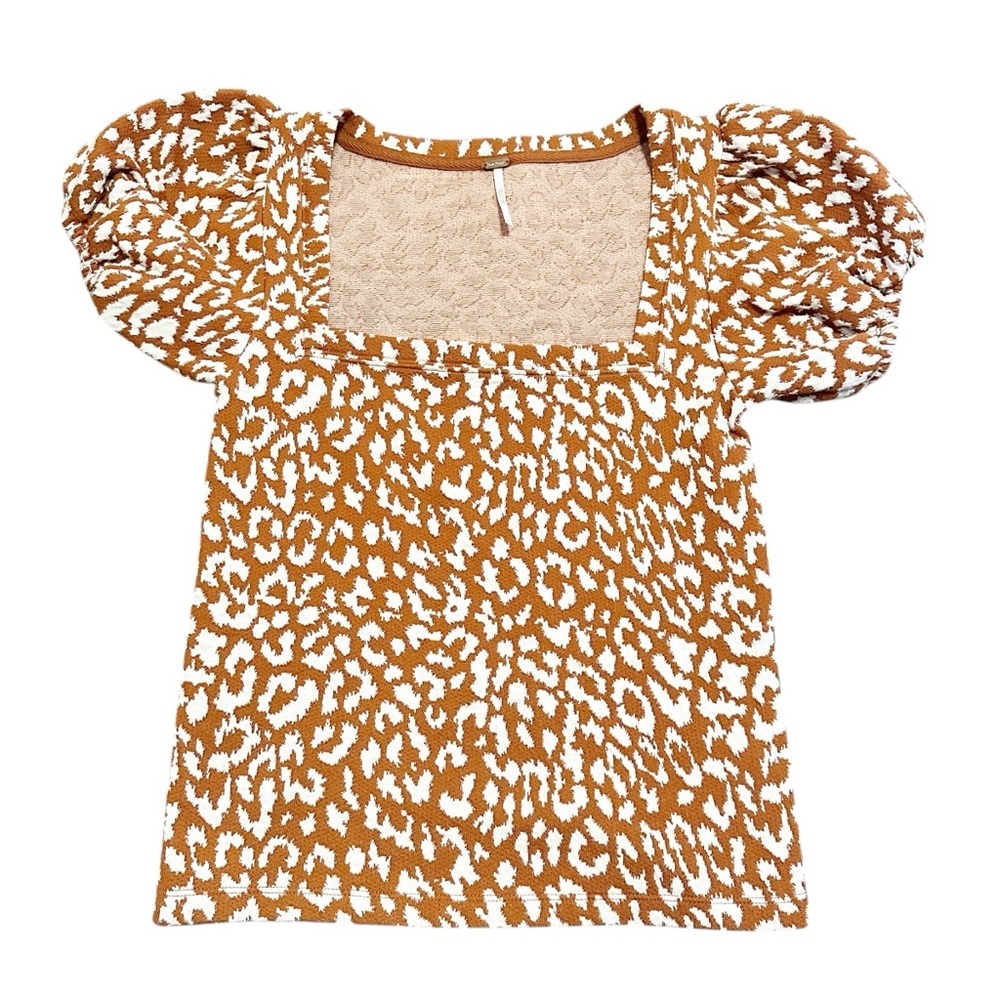 Free people• No Type Tee in Brown Size Small and Large Animal Print Boho - Picture 4 of 13
